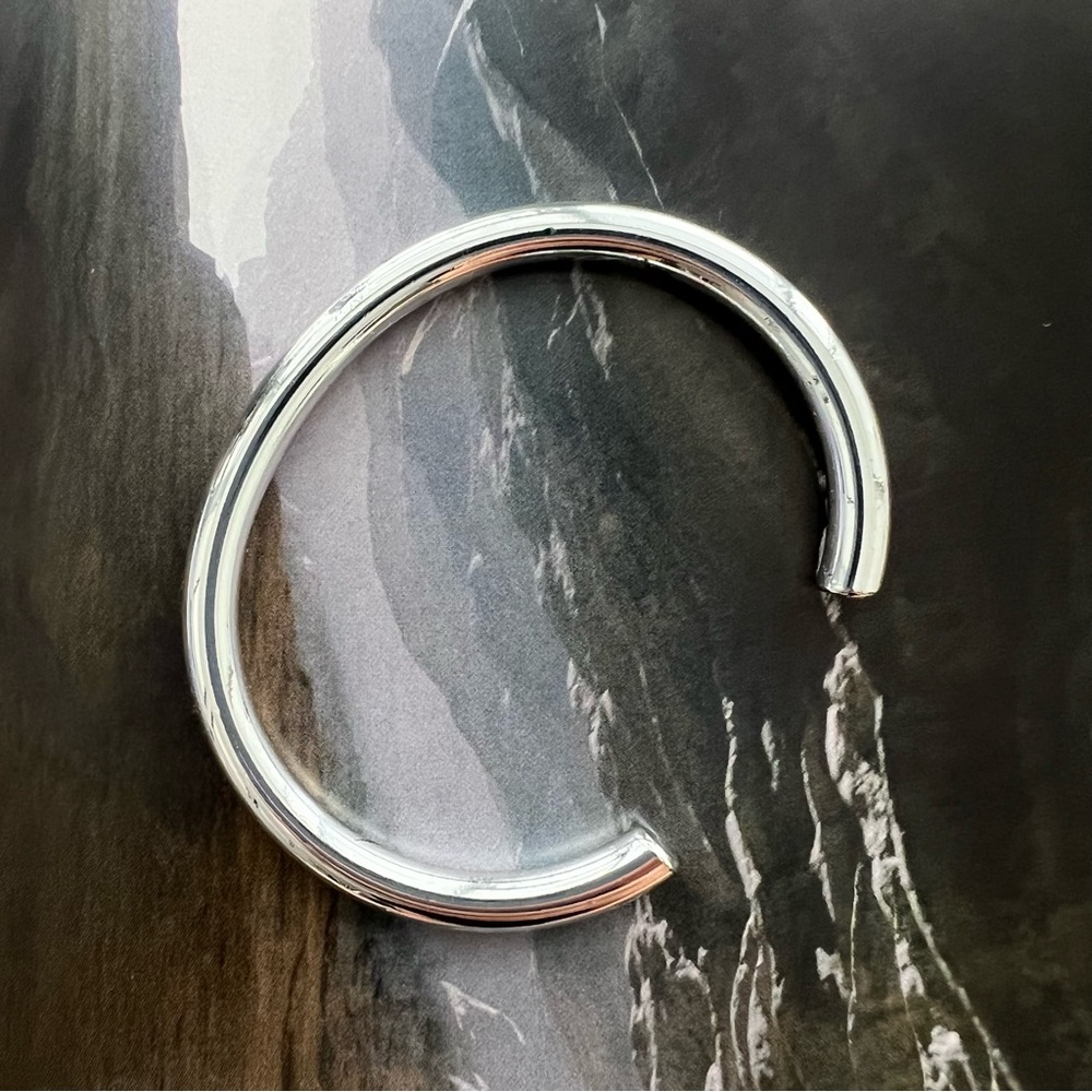 J.CREW Classic Silver Open Cuff Bracelet